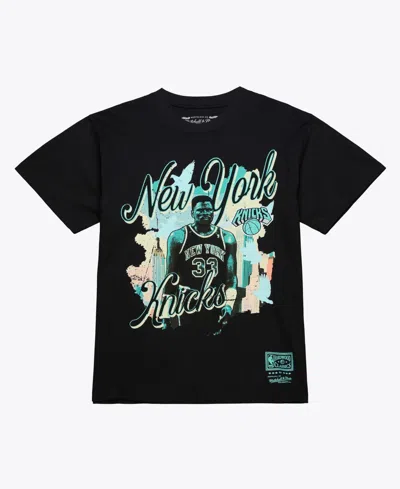 Mitchell & Ness Mitchell Ness Men's Patrick Ewing Black New York Knicks In The City Player T-shirt In Multi