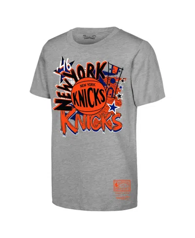Mitchell & Ness Babies' Mitchell Ness Toddler Heather Gray New York Knicks Play By Play T-shirt