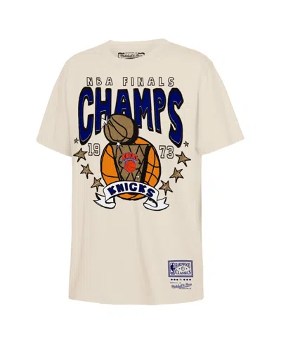 Mitchell & Ness Babies' Mitchell Ness Toddler Natural New York Knicks 2026 Nba Finals Champions Retro T-shirt In Multi