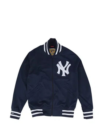Mitchell & Ness Mlb Batting Practice 1988 New York Yankees Jacket In Blue
