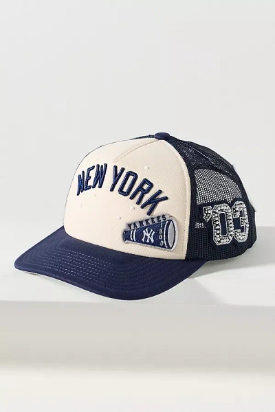 Mitchell & Ness Mlb Charm Trucker Hat In Blue
