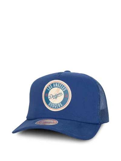 Mitchell & Ness Mlb Cooperstown Circle Change Trucker Snapback Cap In Blue