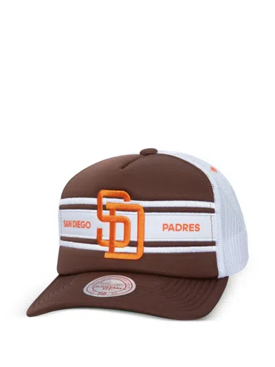 Mitchell & Ness Mlb Cooperstown Sideline Trucker Cap In Brown