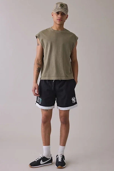 Mitchell & Ness Mlb In The City New York Yankees Nylon Shorts In Black, Men's At Urban Outfitters