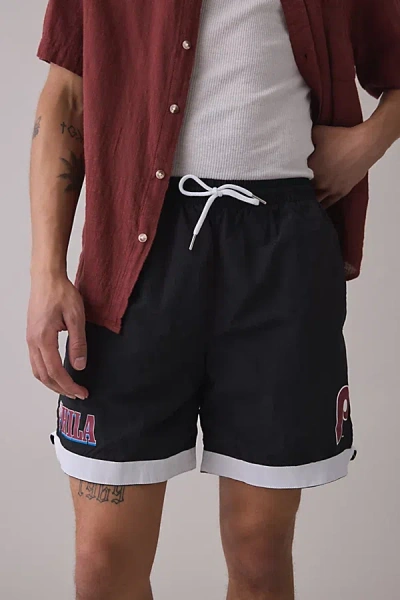 Mitchell & Ness Mlb In The City Philadelphia Phillies Nylon Shorts In Black, Men's At Urban Outfitters
