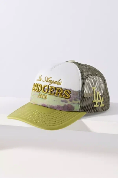Mitchell & Ness Mlb Landscape Trucker Hat In Green
