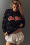 Mitchell & Ness Mlb Long-sleeve Crew-neck Pullover In Black