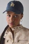 Mitchell & Ness Mlb Los Angeles Dodgers Leather Dad Hat In Blue, Men's At Urban Outfitters
