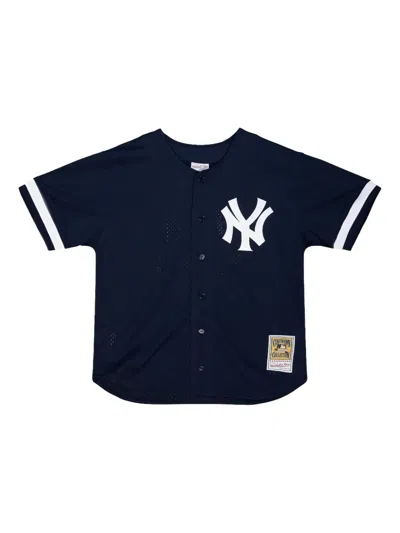 Mitchell & Ness "mlb New York Yankees 1998 Bernie Williams" Baseball Jersey Top In Blue