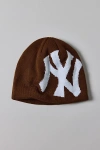 Mitchell & Ness Mlb New York Yankees Beanie In Brown, Men's At Urban Outfitters In Brown