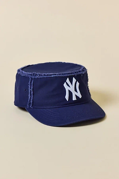 Mitchell & Ness Mlb New York Yankees Distressed Scout Hat In Navy, Men's At Urban Outfitters In Blue