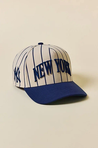 Mitchell & Ness Mlb New York Yankees Pinstripe Hat In Navy, Men's At Urban Outfitters In Blue