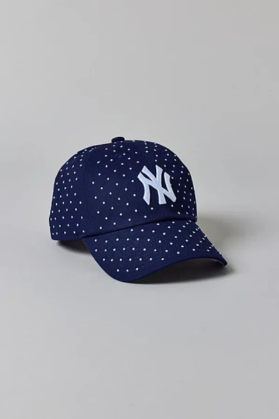 Mitchell & Ness Mlb New York Yankees Polka Dot Dad Hat In Navy, Women's At Urban Outfitters In Blue