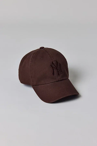 Mitchell & Ness Mlb New York Yankees Tonal Logo Dad Hat In Brown, Men's At Urban Outfitters