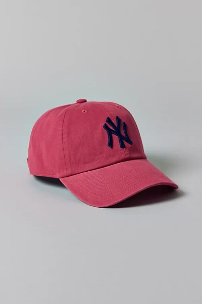 Mitchell & Ness Mlb New York Yankees Tonal Logo Dad Hat In Rose, Men's At Urban Outfitters In Pink