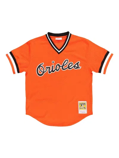 Mitchell & Ness Mlb Orioles 1988 Cal Ripken Jr T-shirt In Orange