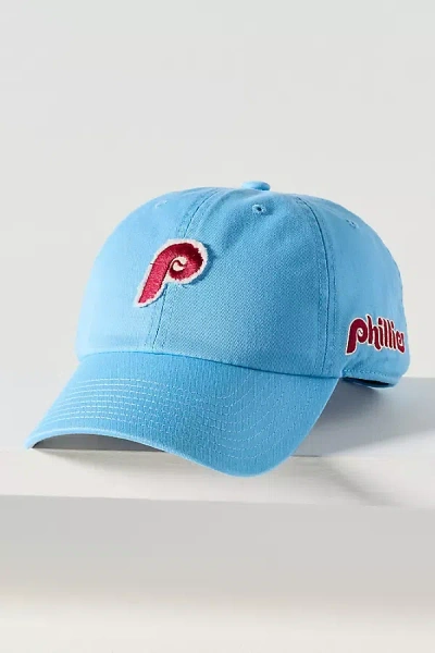 Mitchell & Ness Mlb Patch 100% Cotton Baseball Cap In Blue