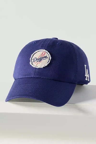 Mitchell & Ness Mlb Patch 100% Cotton Baseball Cap In Blue