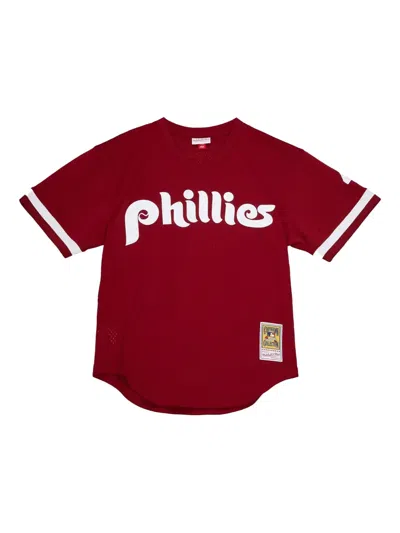 Mitchell & Ness Mlb Phillies 1991 Lenny Dykstra T-shirt In Red