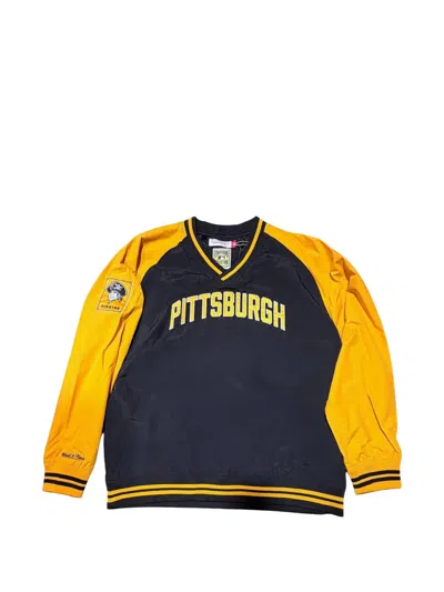 Mitchell & Ness Mlb Pittsburgh Pirates Logo-embroidered Sweatshirt In Black