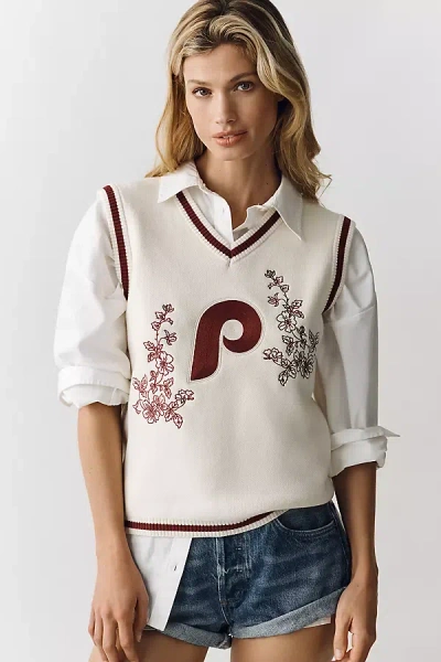 Mitchell & Ness Mlb Sweater Vest In Neutral