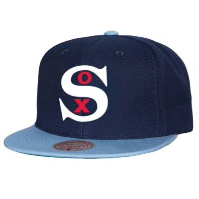 Mitchell & Ness Navy Chicago White Sox Cooperstown Collection Basic Flip Snapback Hat In Blue