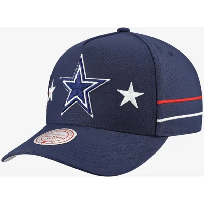 Mitchell & Ness Navy Dallas Cowboys America's Team Pro Pinch Snapback Hat In Blue