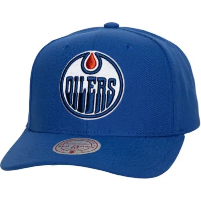 Mitchell & Ness Navy Edmonton Oilers Core Team Ground Pro Adjustable Hat