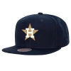 Mitchell & Ness Navy Houston Astros Cooperstown Collection Basic Flip Snapback Hat In Navy