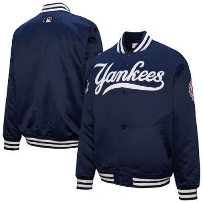 Mitchell & Ness Navy New York Yankees 2000 World Series Full-snap Varsity Jacket In Blue
