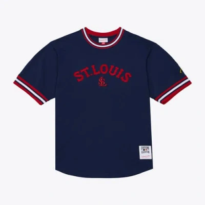 Mitchell & Ness Navy St. Louis Cardinals Wild Pitch Ringer T-shirt In Blue