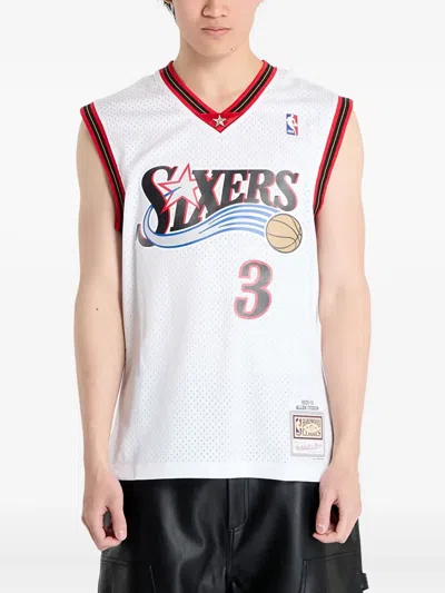 Mitchell & Ness Nba 76ers 2000 Allen Iverson Swingman Home T-shirt In White