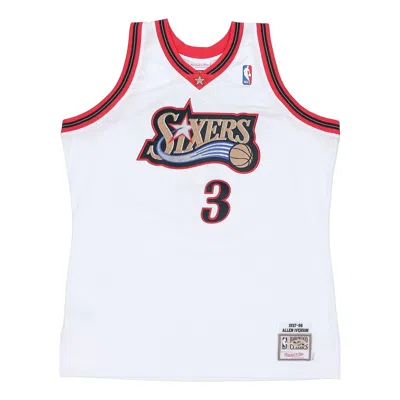 Mitchell & Ness Nba Allen Iverson Philadelphia 76ers 1997/98 Home Jersey #3 In White