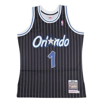 Mitchell & Ness Nba Anfernee Hardaway Orlando Magic 1994/95 Authentic Jersey #1 In Black