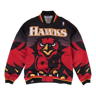 MITCHELL & NESS MITCHELL & NESS NBA AUTHENTIC ATLANTA HAWKS 1995-96 WARM UP JACKET 'BLACK RED'