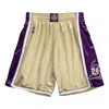 Mitchell & Ness Nba Authentic Hall Of Fame Los Angeles Lakers Kobe Bryant 1996-2016 Shorts 'gold Pur In Brown
