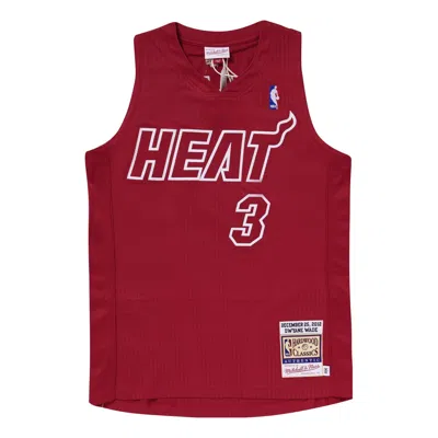 Mitchell & Ness Nba Authentic Jersey 'miami Heat - Dwyane Wade 2012-13' In Red