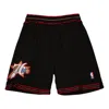 Mitchell & Ness 1997/98 Hardwood Classics "philadelphia 76ers" Shorts In Black
