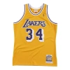 Mitchell & Ness Nba Authentic Shaquille Oneal Los Angeles Lakers 1996-97 Jersey In Yellow