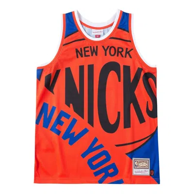 Mitchell & Ness Nba Big Face Fashion Tank 5.0 New York Knicks In Orange