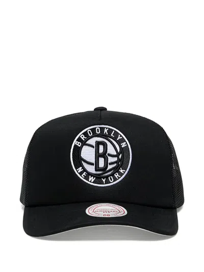 Mitchell & Ness Nba Brooklyn Nets Trucker Cap In Black