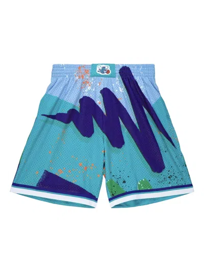 Mitchell & Ness "nba Charlotte Hornets 1992" Hyper Hoops Swingman Basketball Shorts In Blue