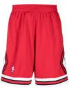 Mitchell & Ness Nba Chicago Bulls Track Shorts In Red