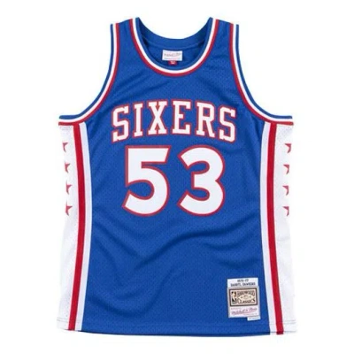 Mitchell & Ness Nba Darryl Dawkins Philadelphia 76ers 1976/77 Swingman Jersey #53 In Blue