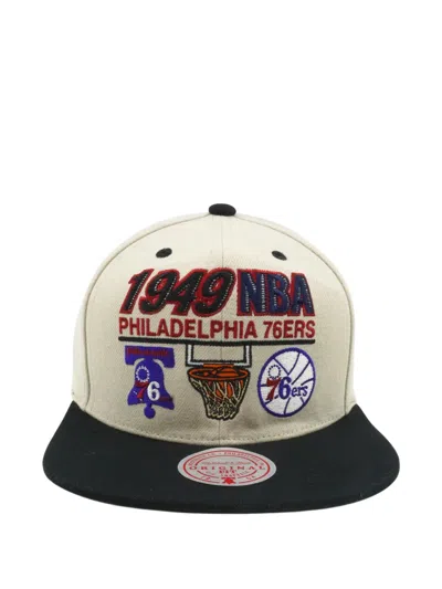 Mitchell & Ness Nba Embroidered Snapback Cap In Neutral
