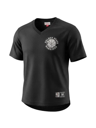 Mitchell & Ness Nba Golden State Warriors Final Seconds V-neck T-shirt In Black