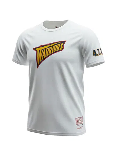 Mitchell & Ness Nba Golden State Warriors Logo T-shirt In White