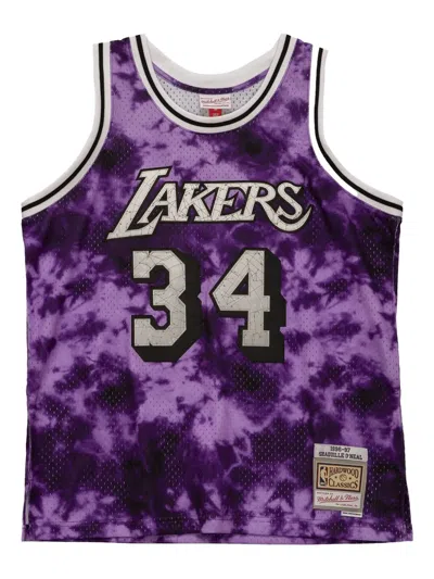 Mitchell & Ness "nba La Lakers 96 Shaquille O'neal" Galaxy Swingman Jersey In Purple