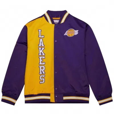 Mitchell & Ness Nba La Lakers Team Og 2.0 Lightweight Jacket In Purple In Pattern