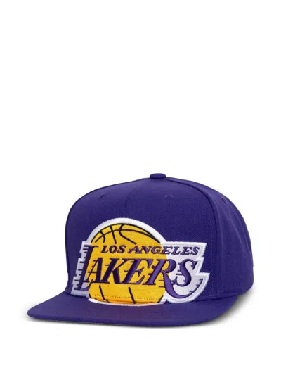 Mitchell & Ness Nba Los Angeles Lakers Logo Baseball Cap In Purple